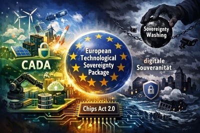  Das Bild visualisiert das European Technological Sovereignty Package der EU-Kommission (KI-generiert).