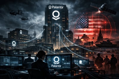  Das Bild zeigt die Drohung des US-Softwareanbieters Palantir, mit der er seine europäischen Kunden unter Druck setzt (KI-generiert).