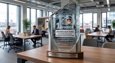  SecureCloud is ‘Digital Champion 2026’ – top rating from Focus Money and Deutschland Test in the ‘Cloud Computing’ category.